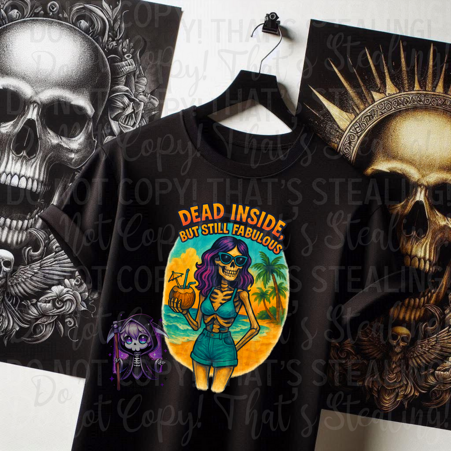 Dead inside - DTF TRANSFER (Spooky Summer Collab)