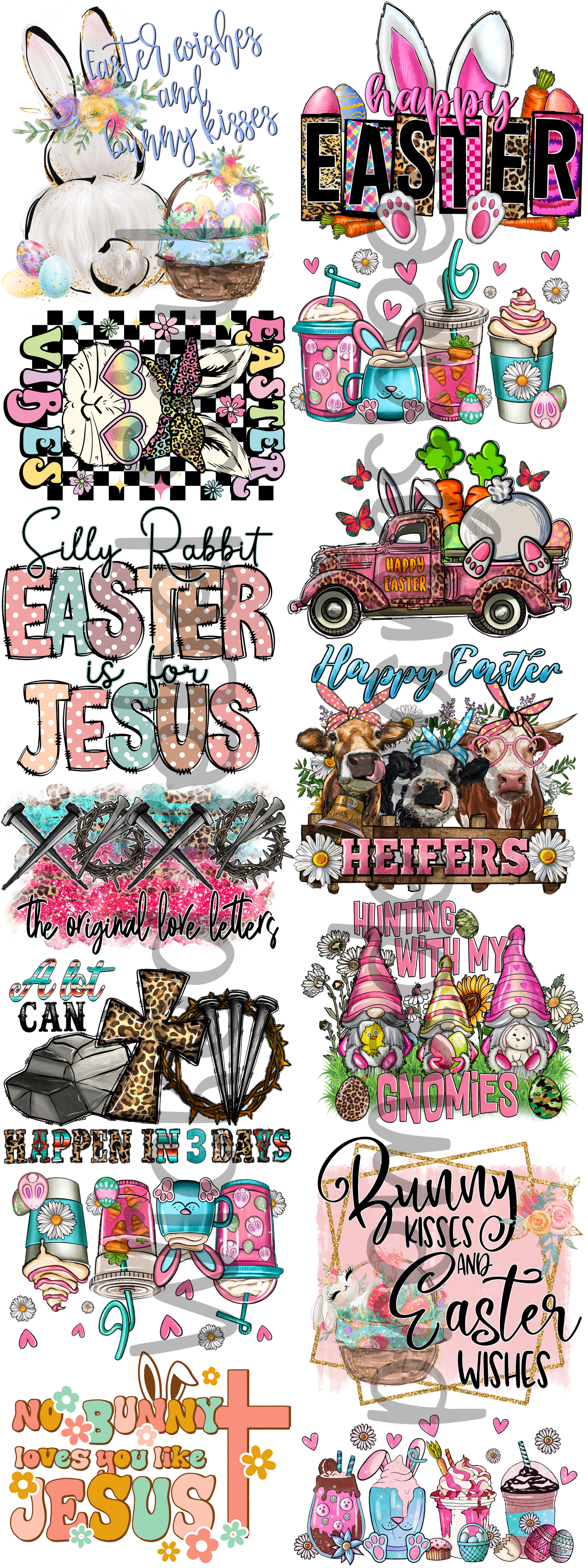 Easter #1 ; premade gang sheet