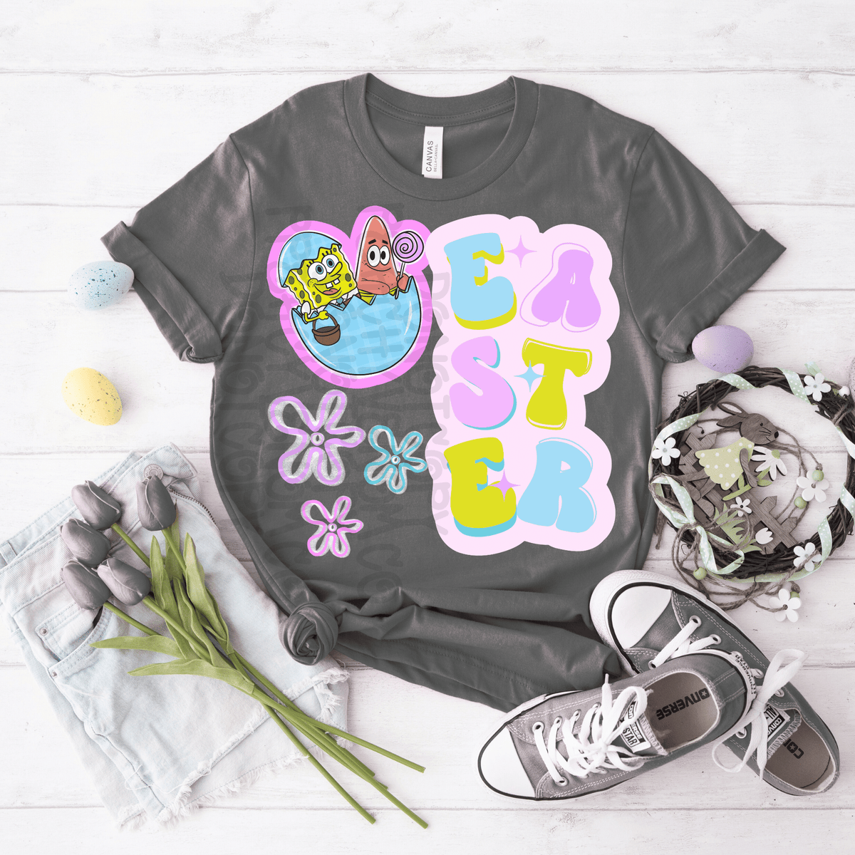 Sponge dude Easter - DTF TRANSFER (Eggstravaganza multi designer collab)
