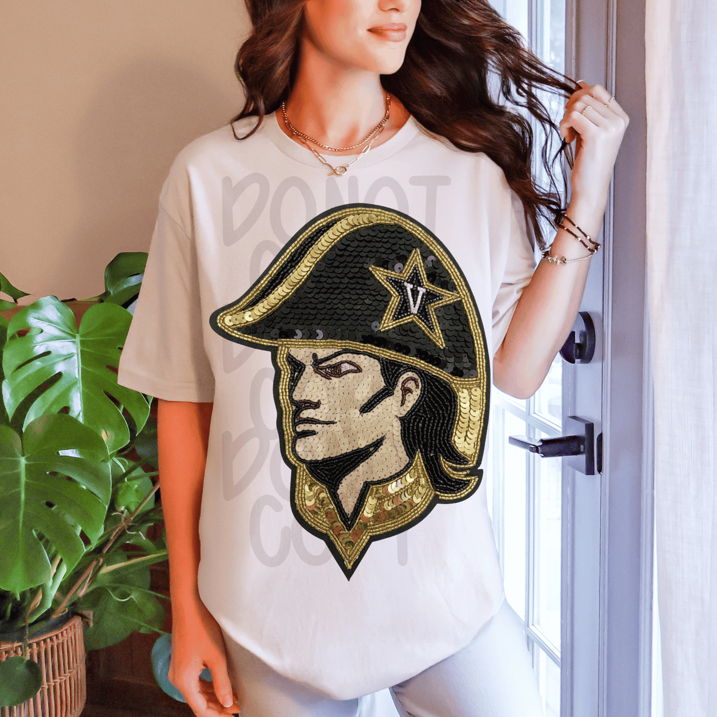 V : extra faux sequin - DTF TRANSFER (SYM)