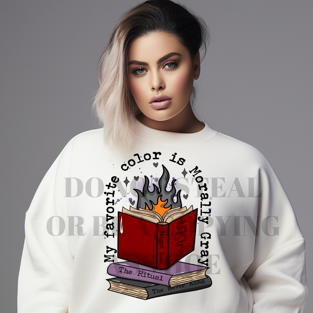 Books morally gray - DTF TRANSFER (M4MC)