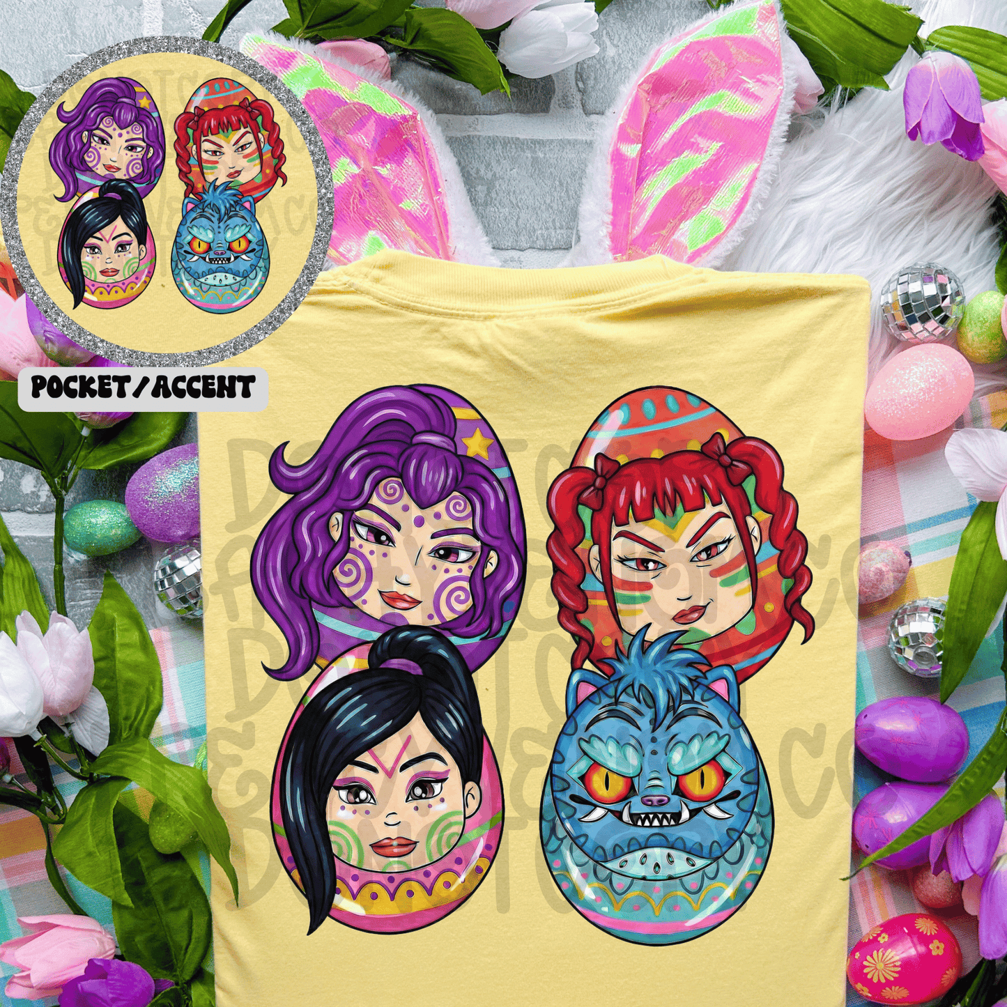 Kpop easter eggs - DTF TRANSFER (Eggstravaganza multi designer collab)
