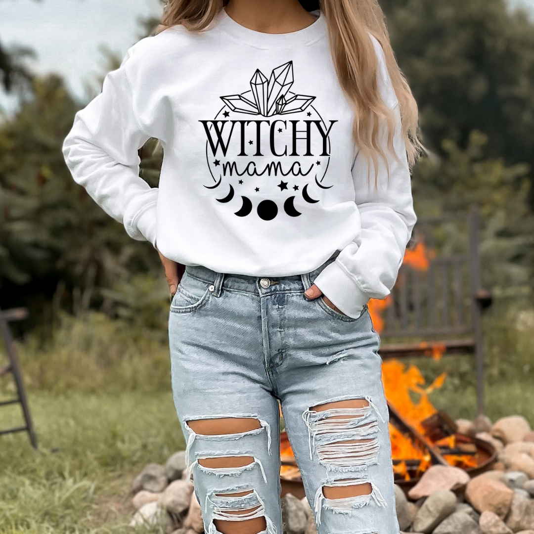 Witchy Mama with Crystals - DTF TRANSFER ONLY