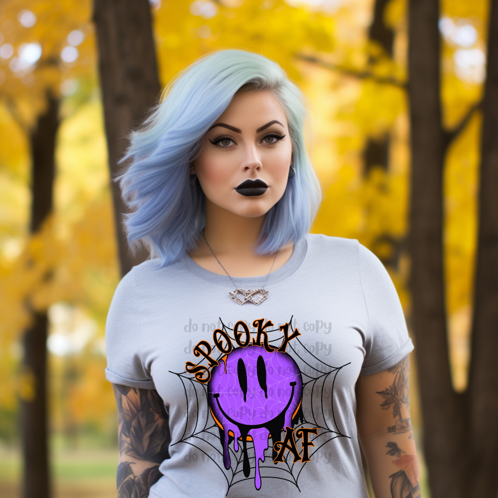 Spooky AF smiley - DTF TRANSFER ONLY (CSC)