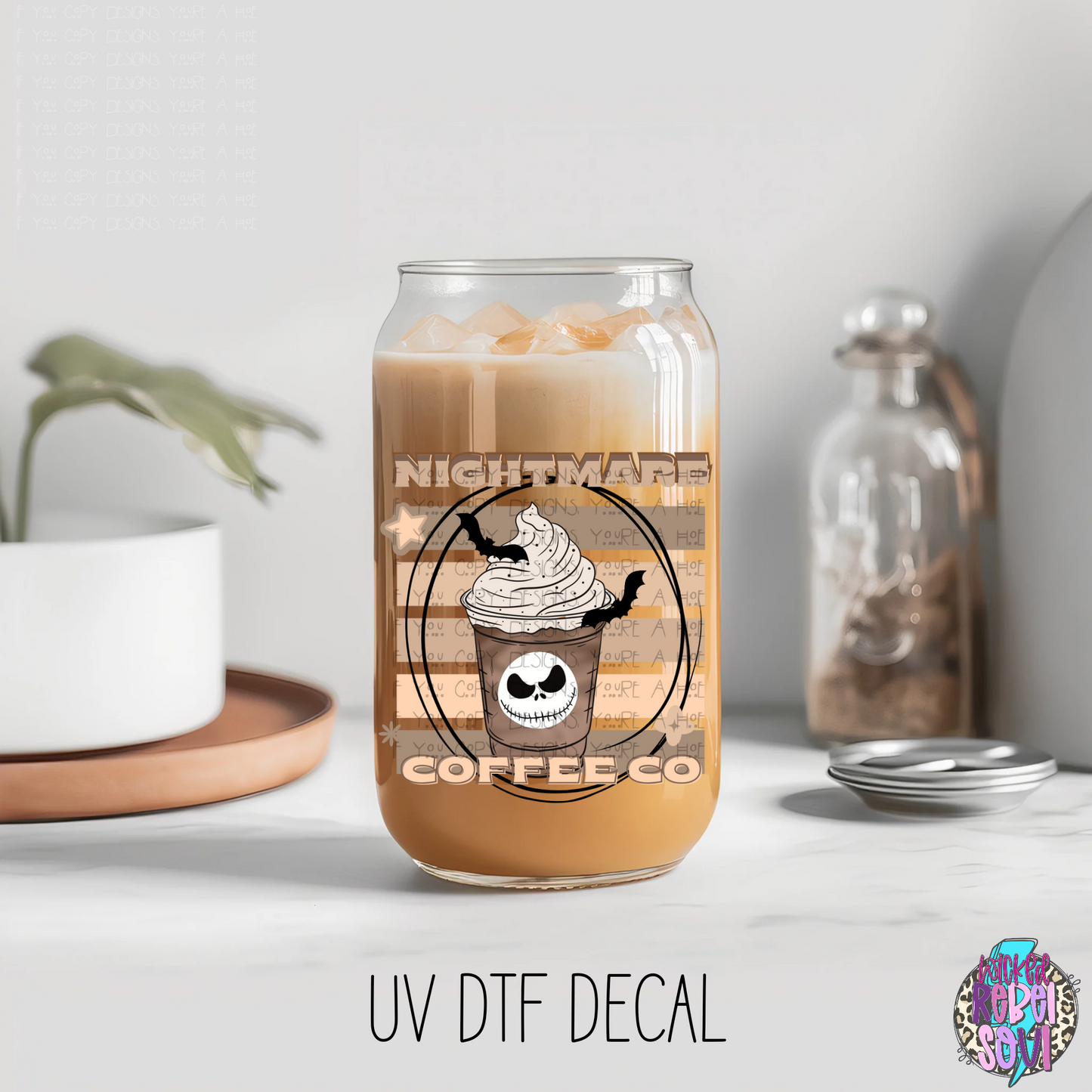 Nightmare coffee co --- UV DTF 4 INCH DECAL