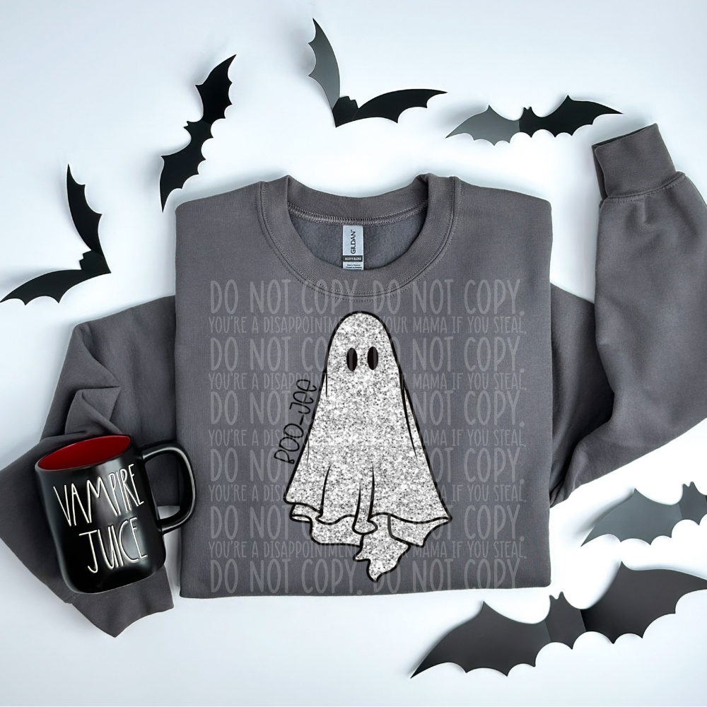 Boojee sequin ghost - DTF TRANSFER ONLY (MMI)