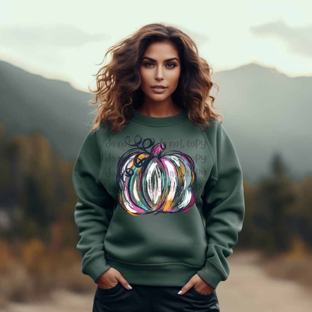 Watercolor Pumpkin - DTF TRANSFER ONLY