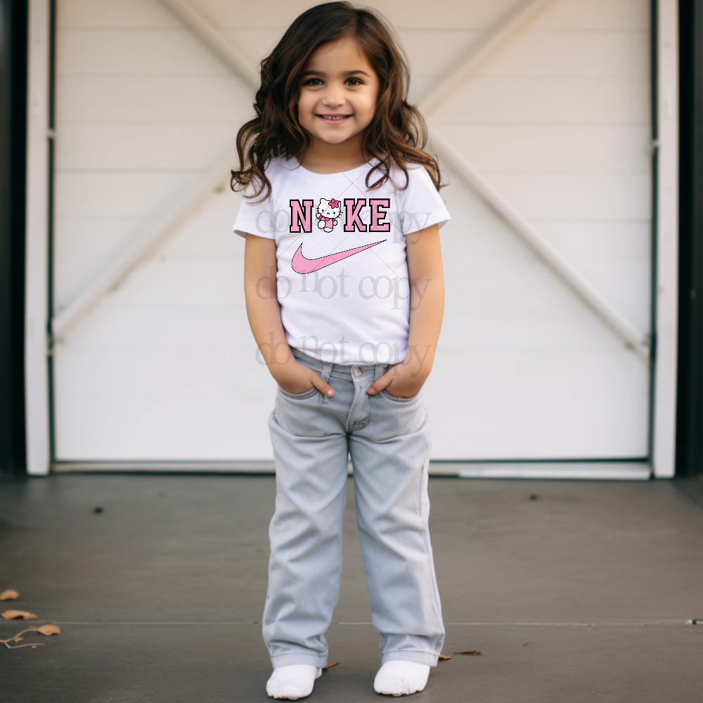 Light pink hello kitty check - DTF TRANSFER