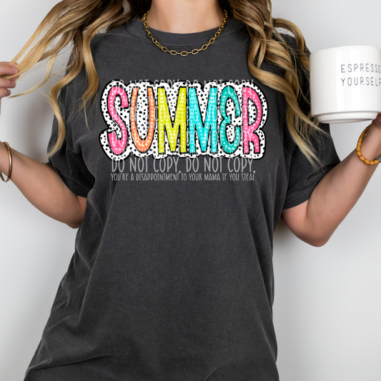 Summer dalmatian dots colorful - DTF TRANSFER