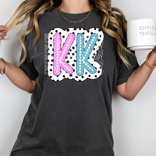 KK dalmatian dots colorful - DTF TRANSFER