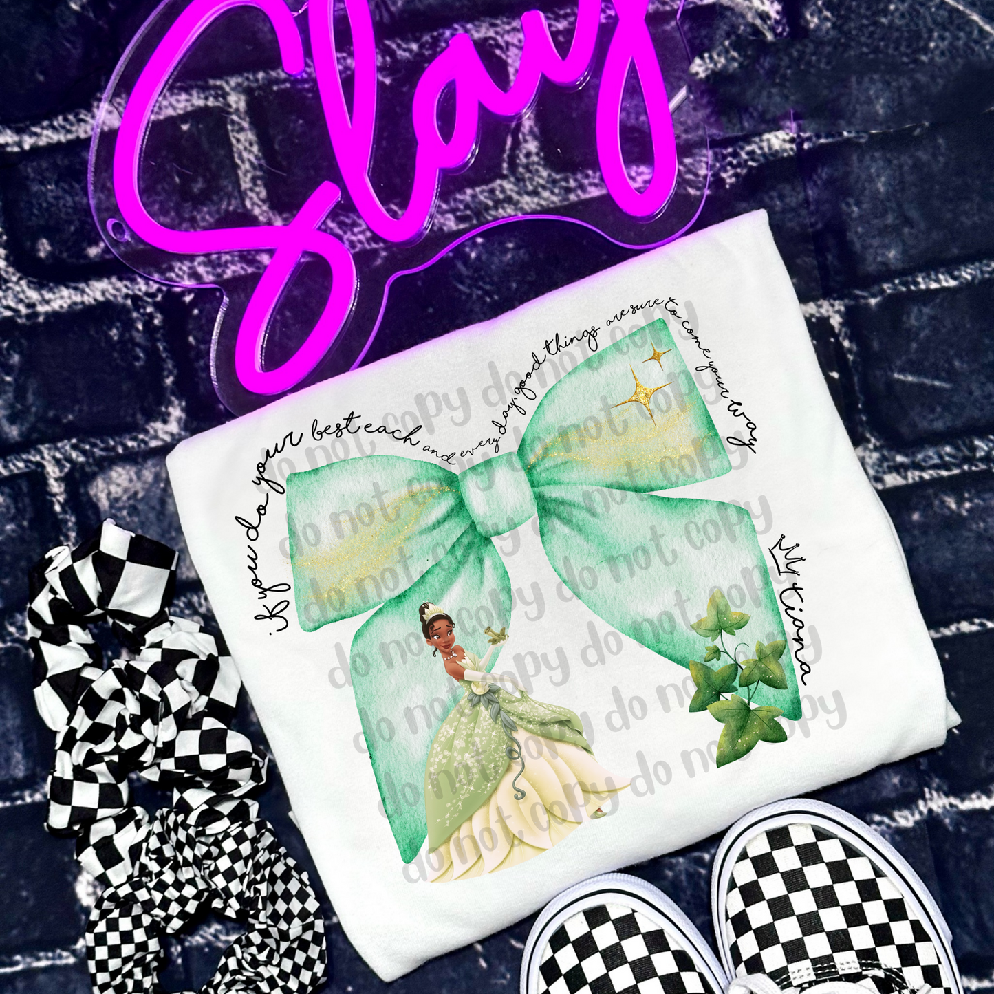 Watercolor Princess Bows drop #04 - DTF TRANSFER