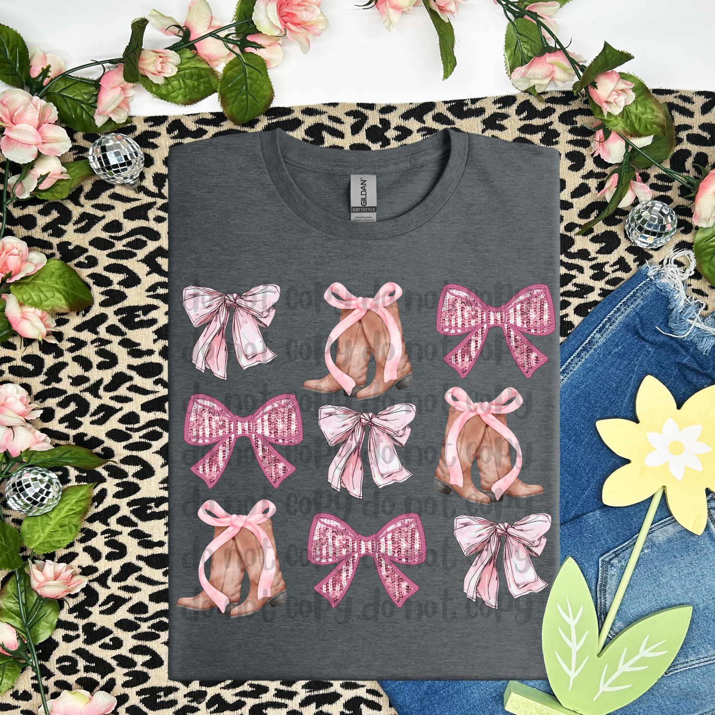 Cowgirl boots Pink coquette - DTF TRANSFER (WFD F25)