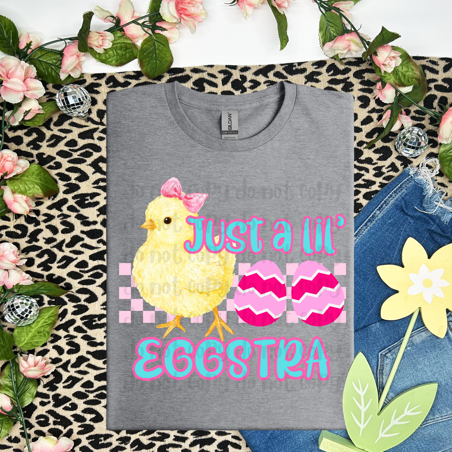 Just a lil eggstra - DTF TRANSFER (WFD F25)