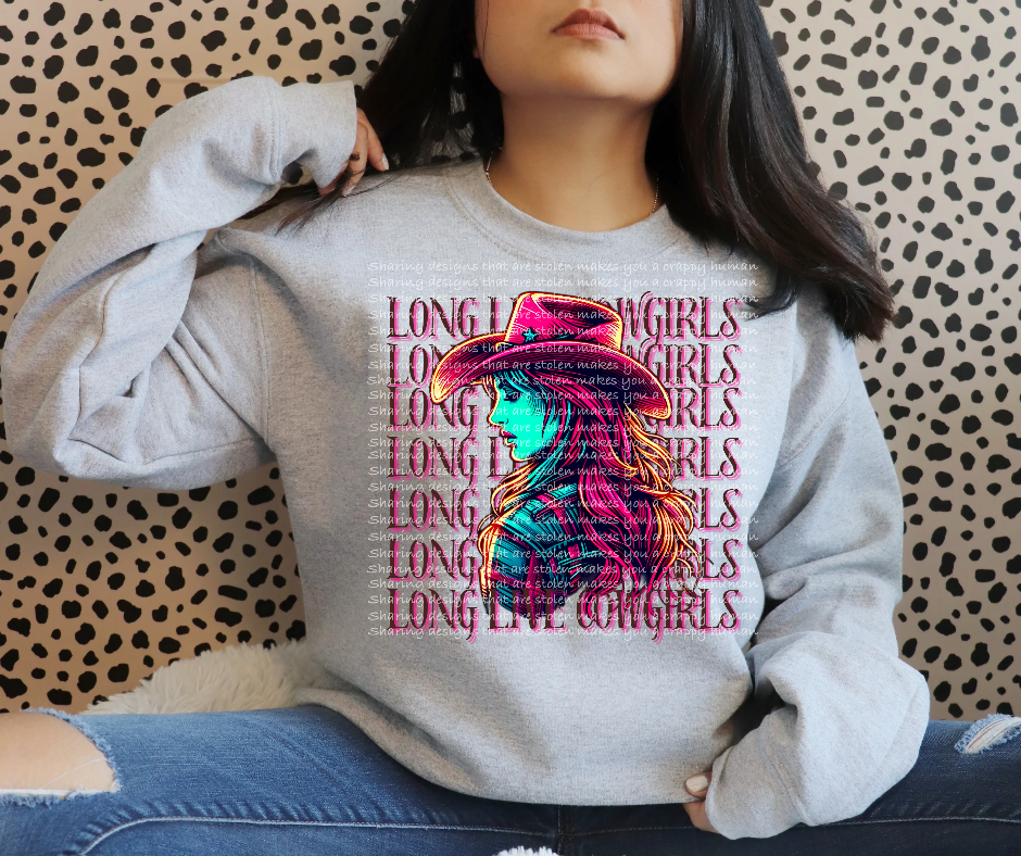 Long live cowgirls colorful-DTF TRANSFER (SFD)