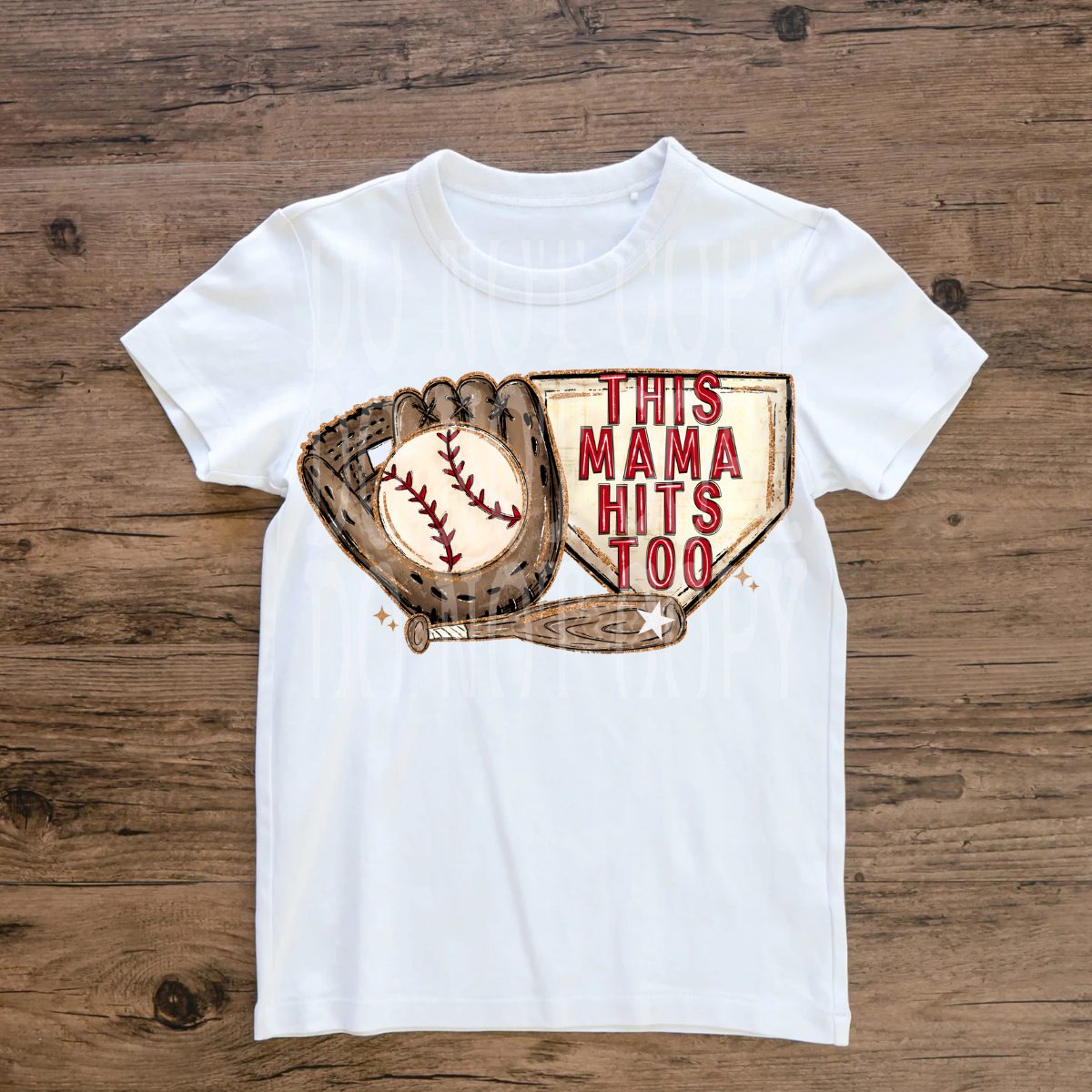 Baseball This Mama Hits Too- DTF TRANSFER (DDVA FDC Sports Collab)