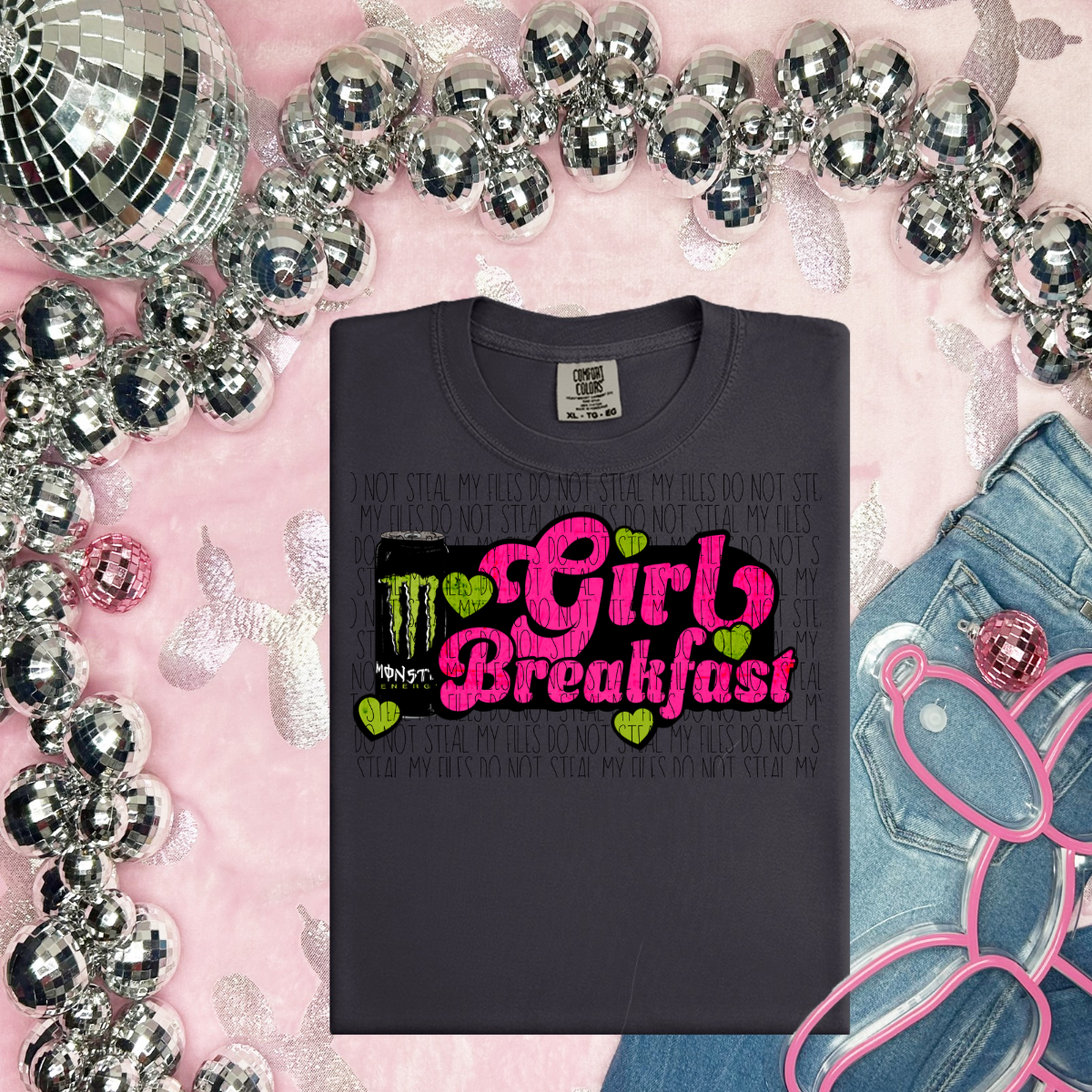 M-energy Girl Breakfast-DTF TRANSFER (RAD)