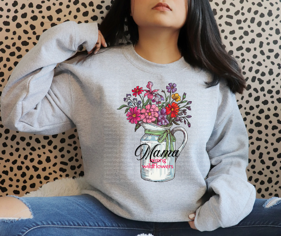 Mama raising wildflowers-DTF TRANSFER (SFD)