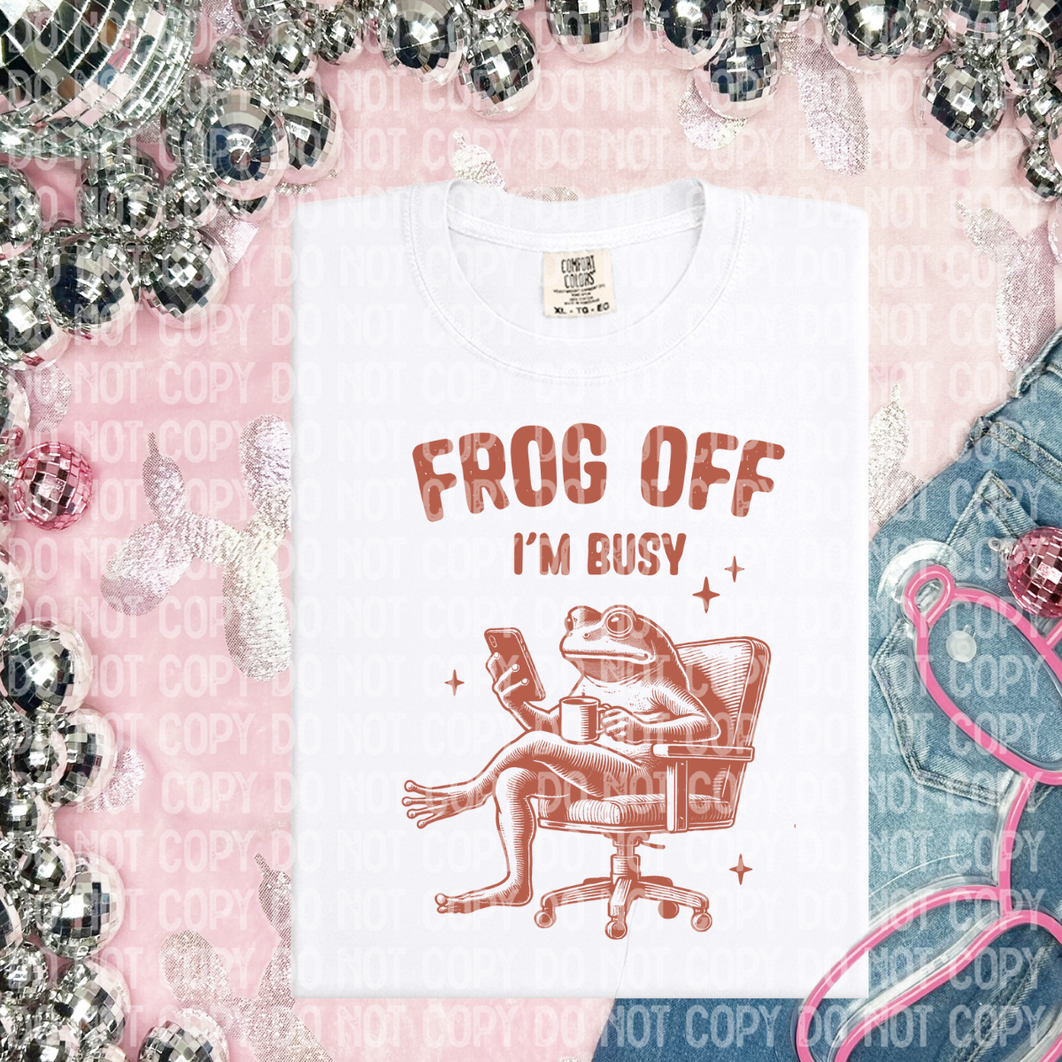 Frog off I'm busy (CHOOSE YOUR COLOR)-DTF TRANSFER (CFD)