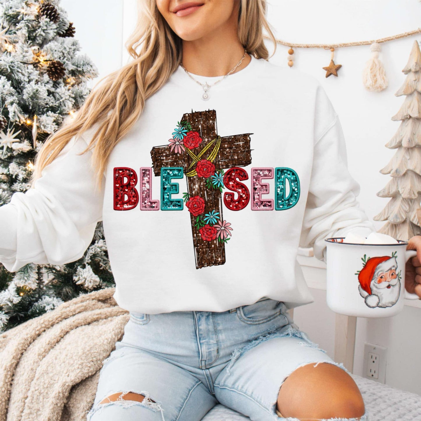 Blessed- DTF TRANSFER (MG Xmas fundraiser)