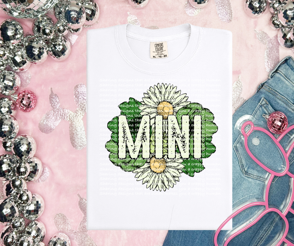 Mini green floral-DTF TRANSFER (LDC/F23)