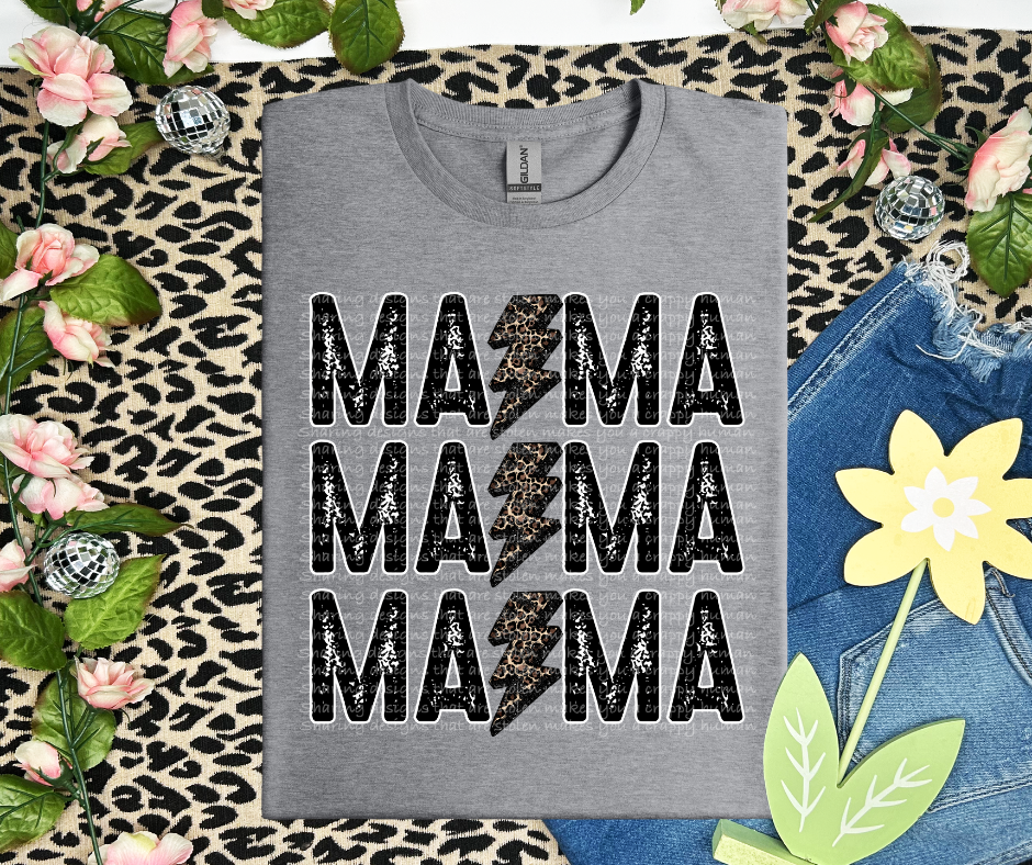 Mama leopard bolt-DTF TRANSFER (LDC/F23)