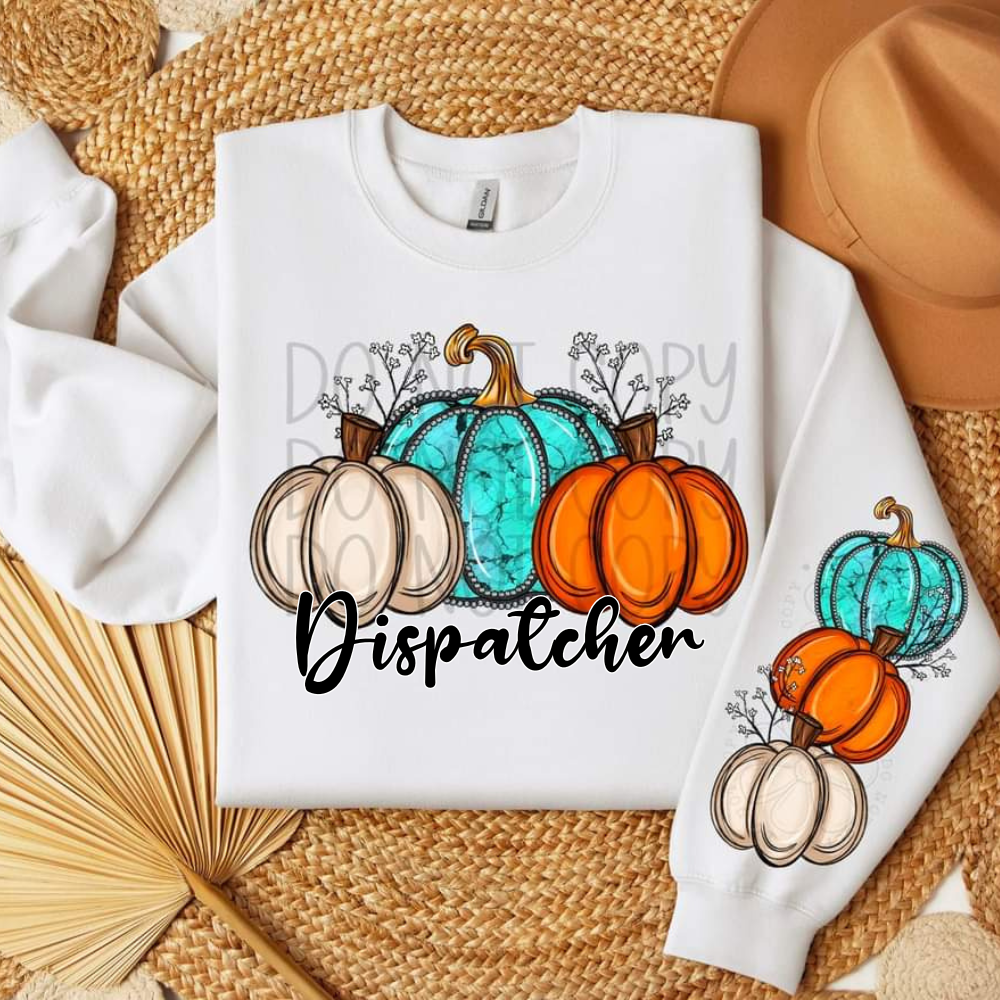Custom personalized fall pumpkin with or without sleeves - DTF transfer