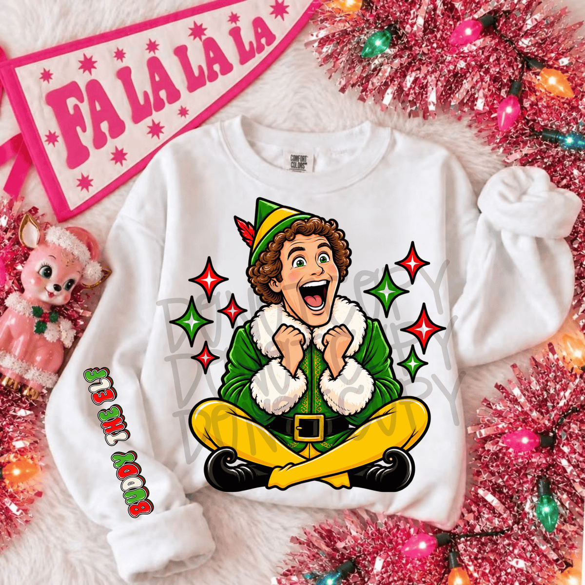 Elf cute Christmas characters DTF Transfer