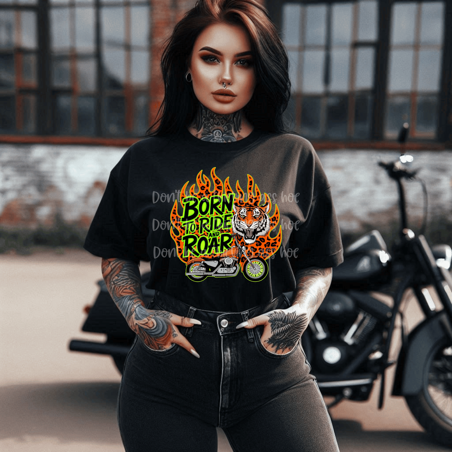 Born to ride and roar HD - DTF TRANSFER (Moto Madness Collab)