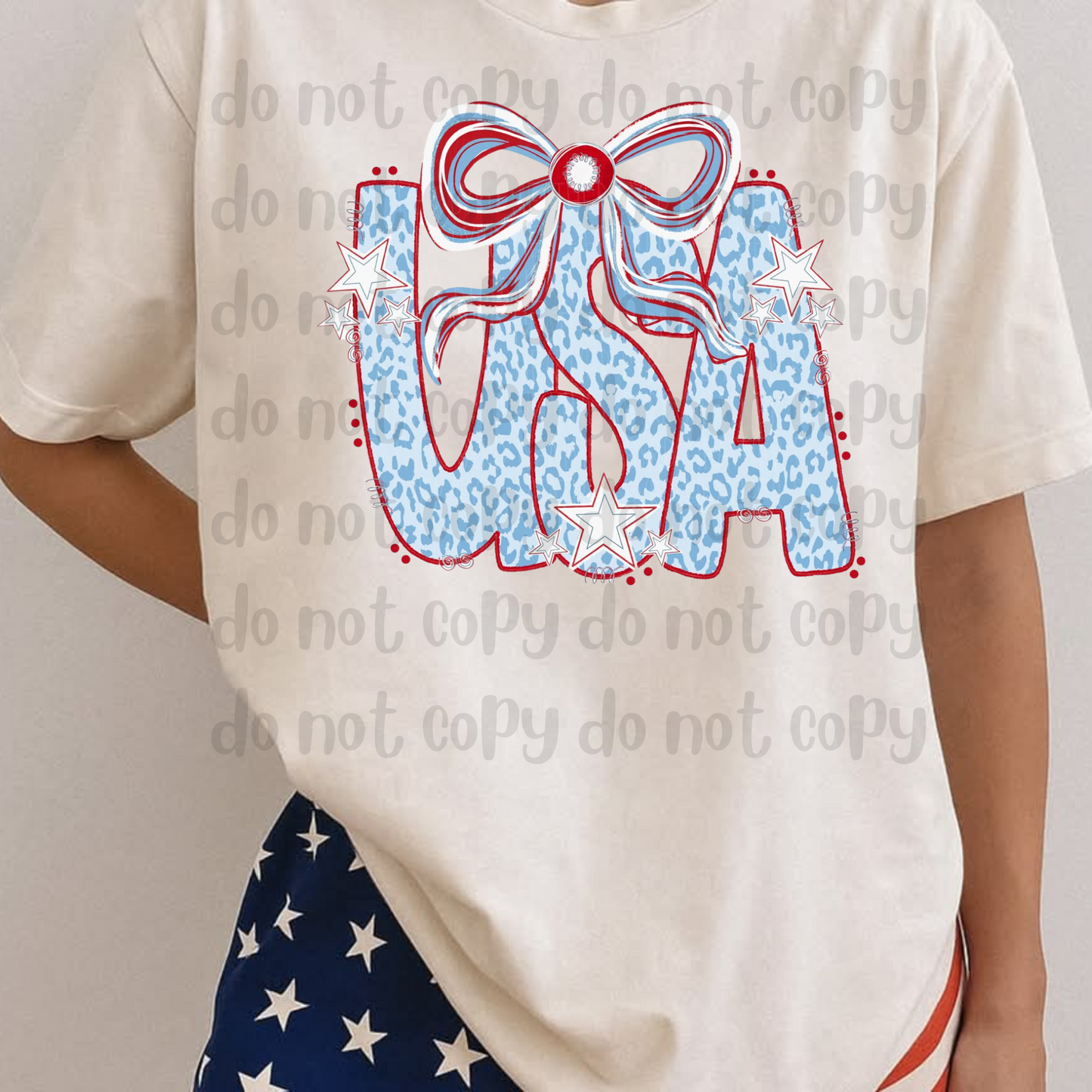 USA bow coquette - DTF TRANSFER