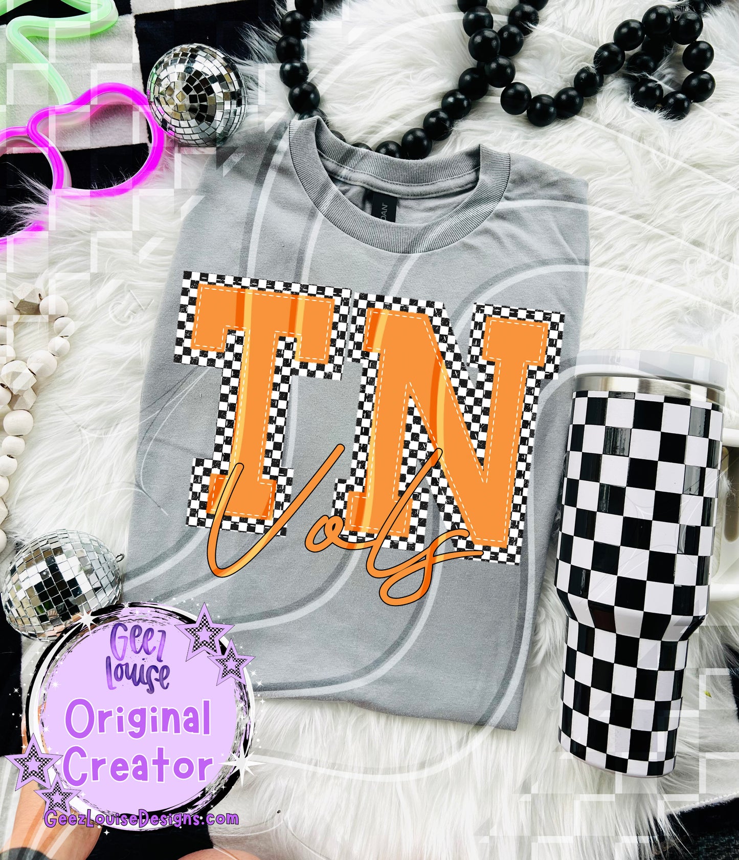 Vols #2 checkered - DTF TRANSFER (GLD925)