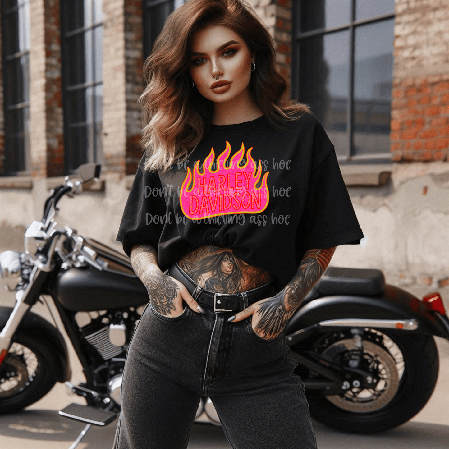 Pink flame HD - DTF TRANSFER (Moto Madness Collab)