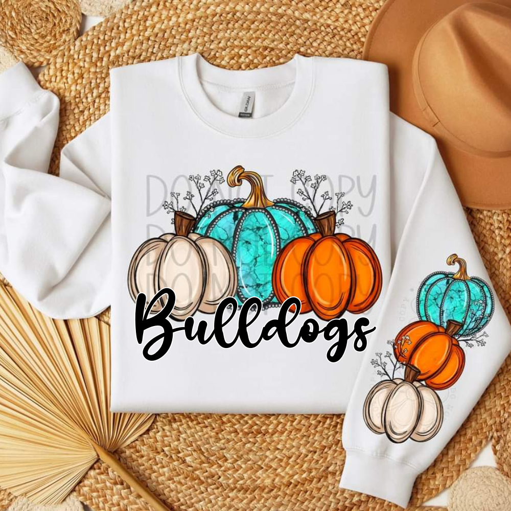 Custom personalized fall pumpkin with or without sleeves - DTF transfer