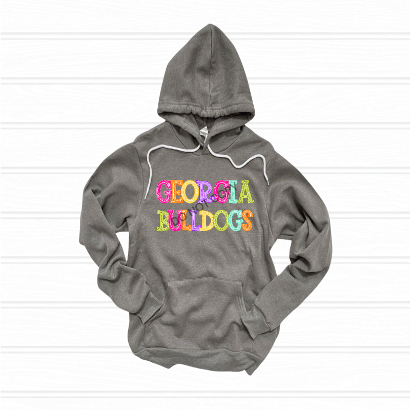 G Bulldogs preppy typography - DTF TRANSFER (DKDBK)