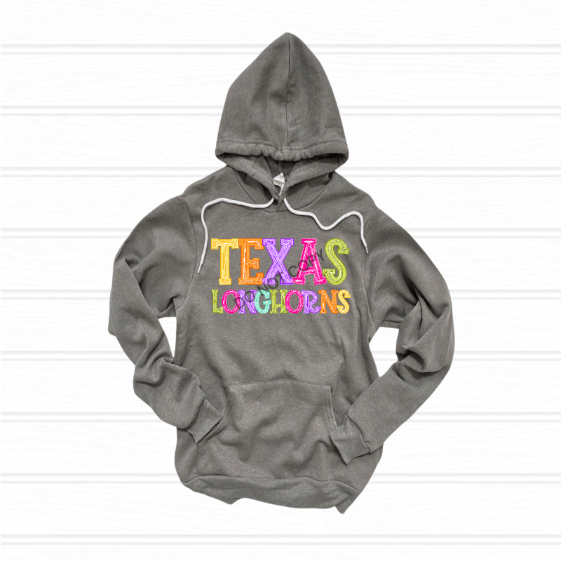 Longhorns preppy typography - DTF TRANSFER (DKDBK)