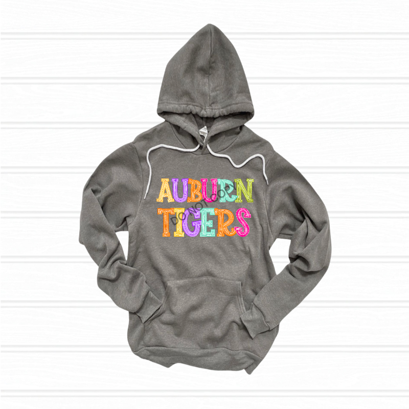 Auburn Tigers preppy typography - DTF TRANSFER (DKDBK)