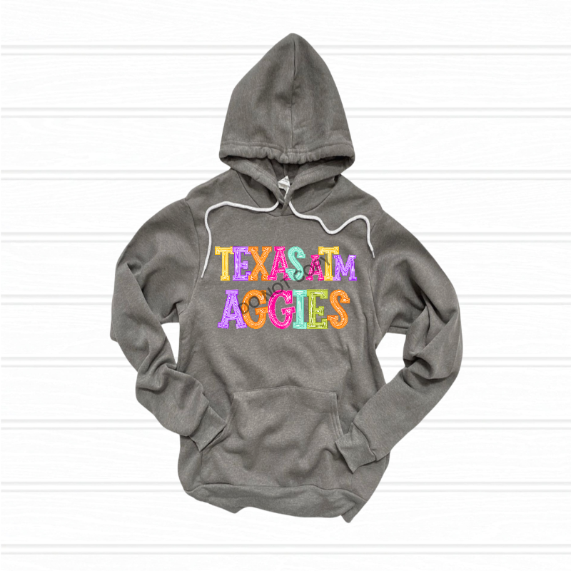 Aggies preppy typography - DTF TRANSFER (DKDBK)