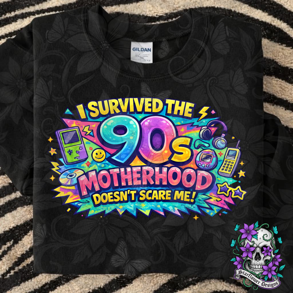 I survived the 90s-Motherhood Doesn't Scare ME-DTF TRANSFER (RIOTMAMA)