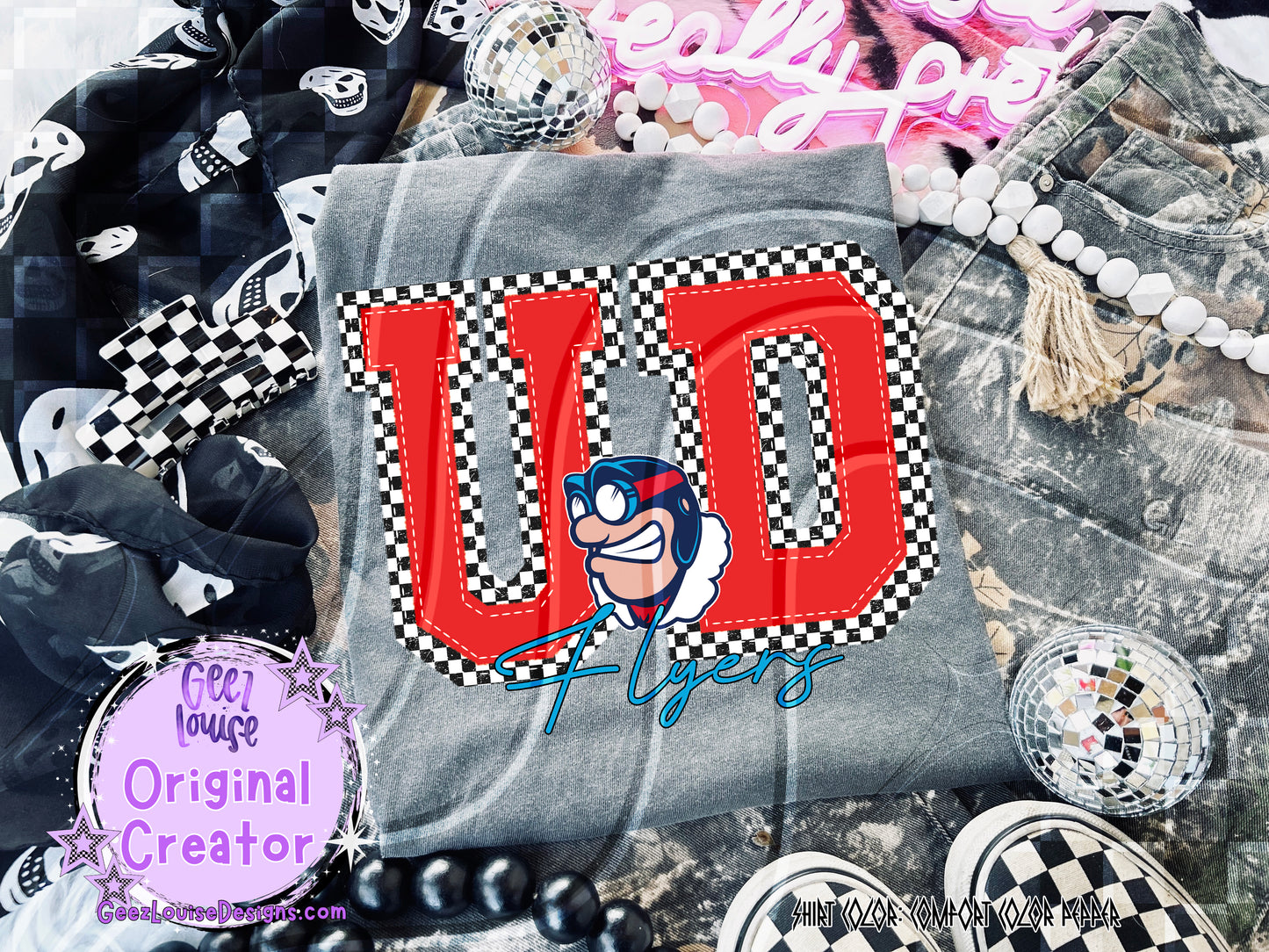 Flyers checkered - DTF TRANSFER (GLD925)