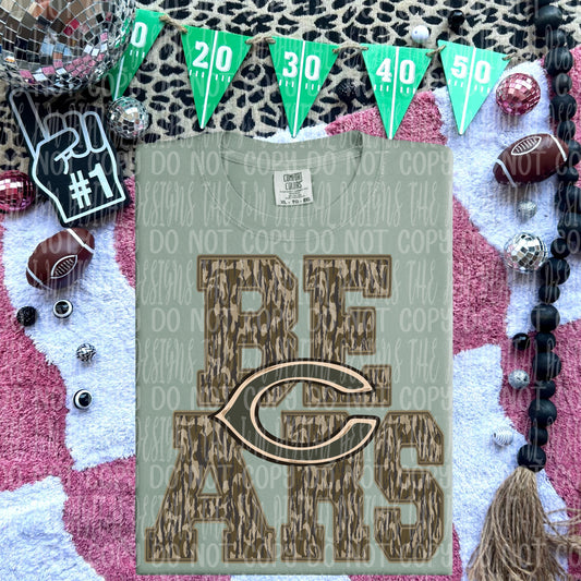 Bears - mascot camo - DTF TRANSFER (JMD)