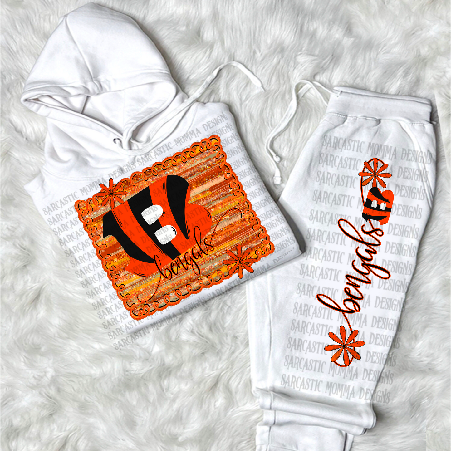 Bengals football framed - DTF TRANSFER (SMD AU25)