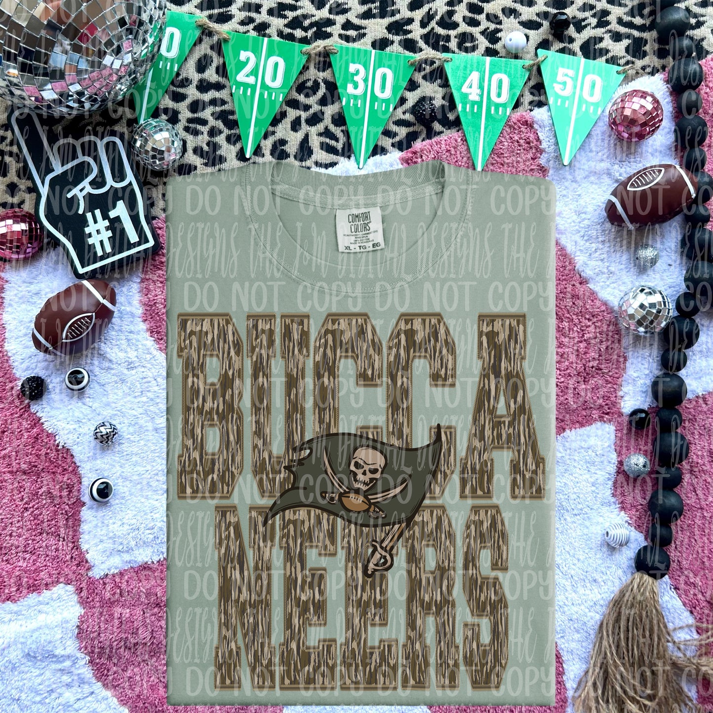 Buccaneers - mascot camo - DTF TRANSFER (JMD)