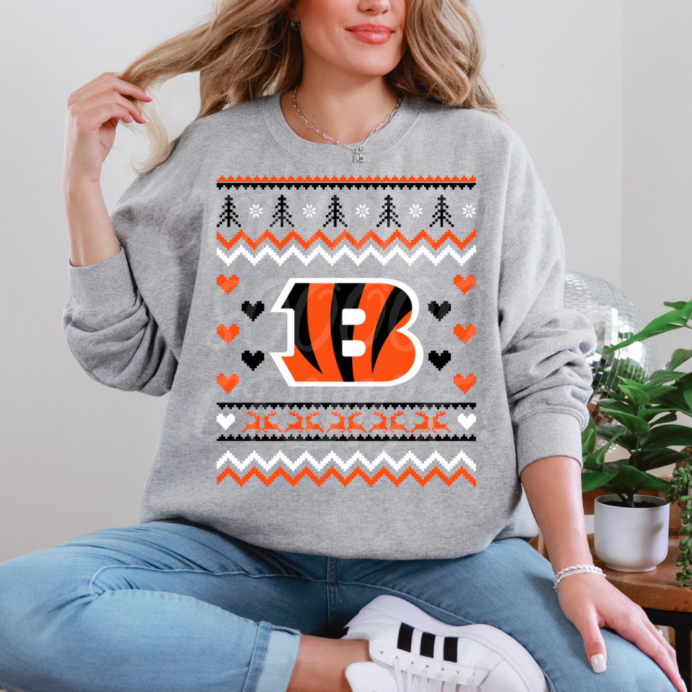 Bengals - DTF TRANSFER (ugly xmas sweater mascot football)