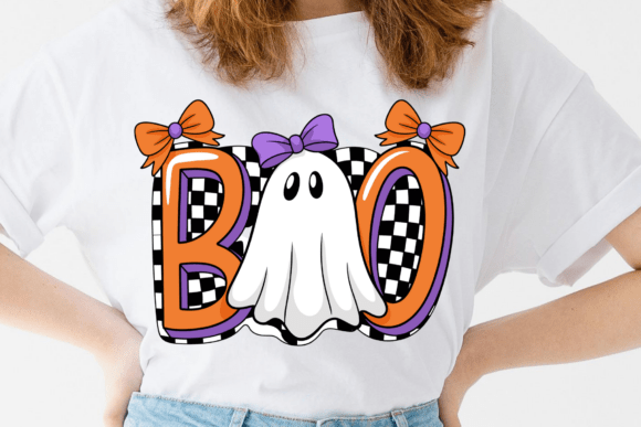 Girly checkered ghost - DTF TRANSFER (CFD)