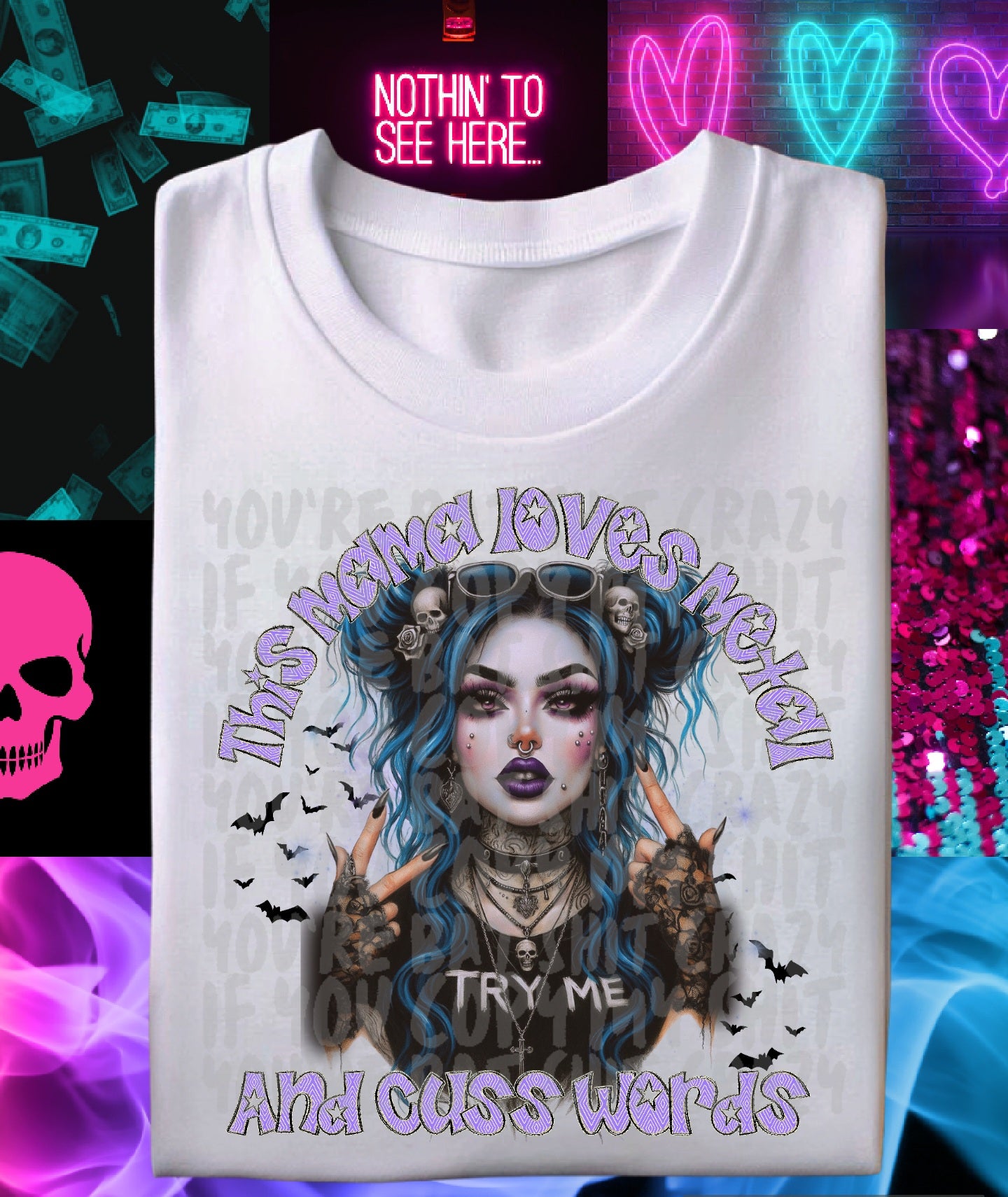 This mama loves metal and cuss words-DTF TRANSFER (RIOTMAMA)