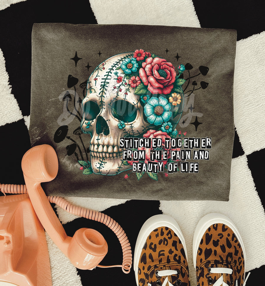 Stitched together skellie - DTF TRANSFER (RTD)