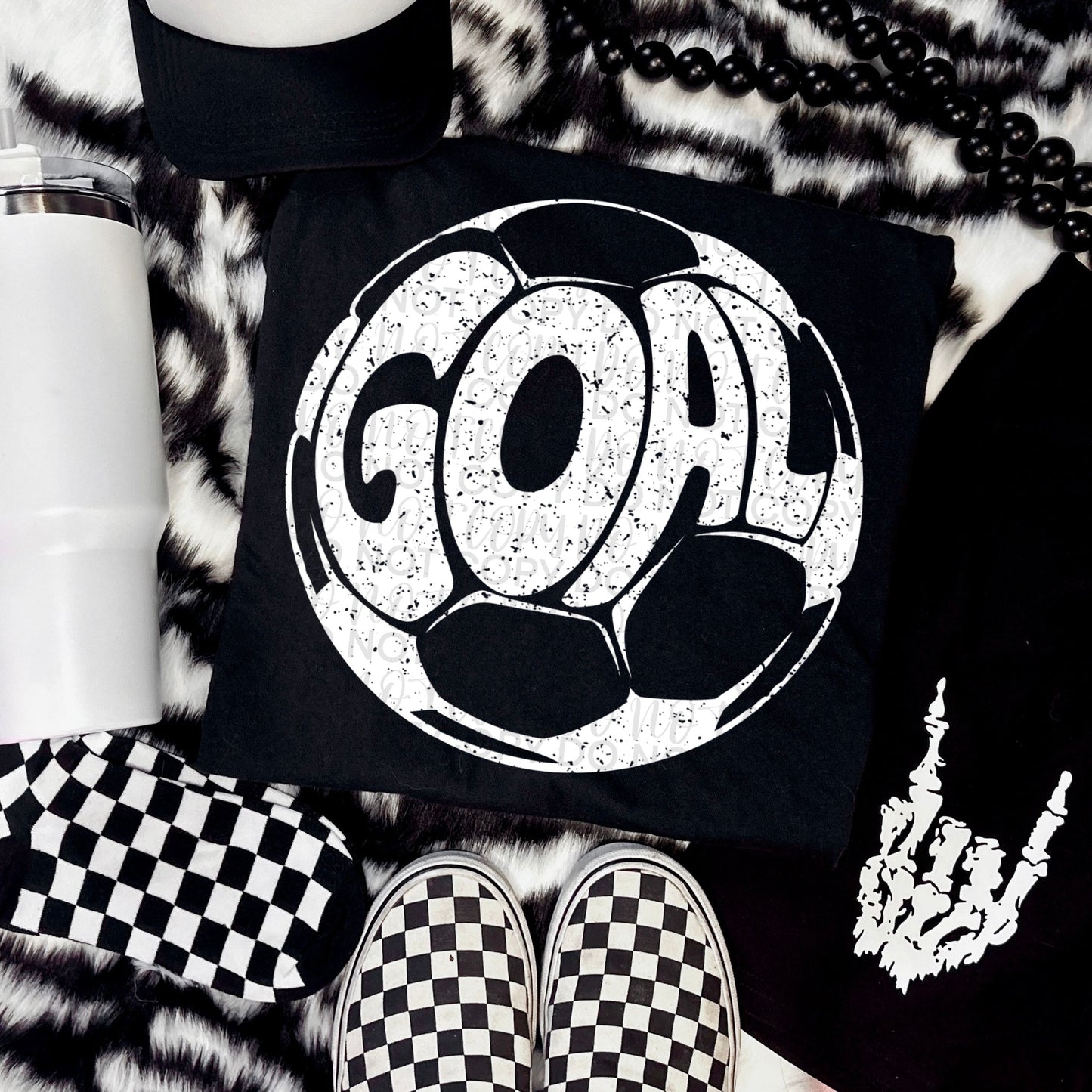 GOAL soccer white - DTF TRANSFER (SSDa)