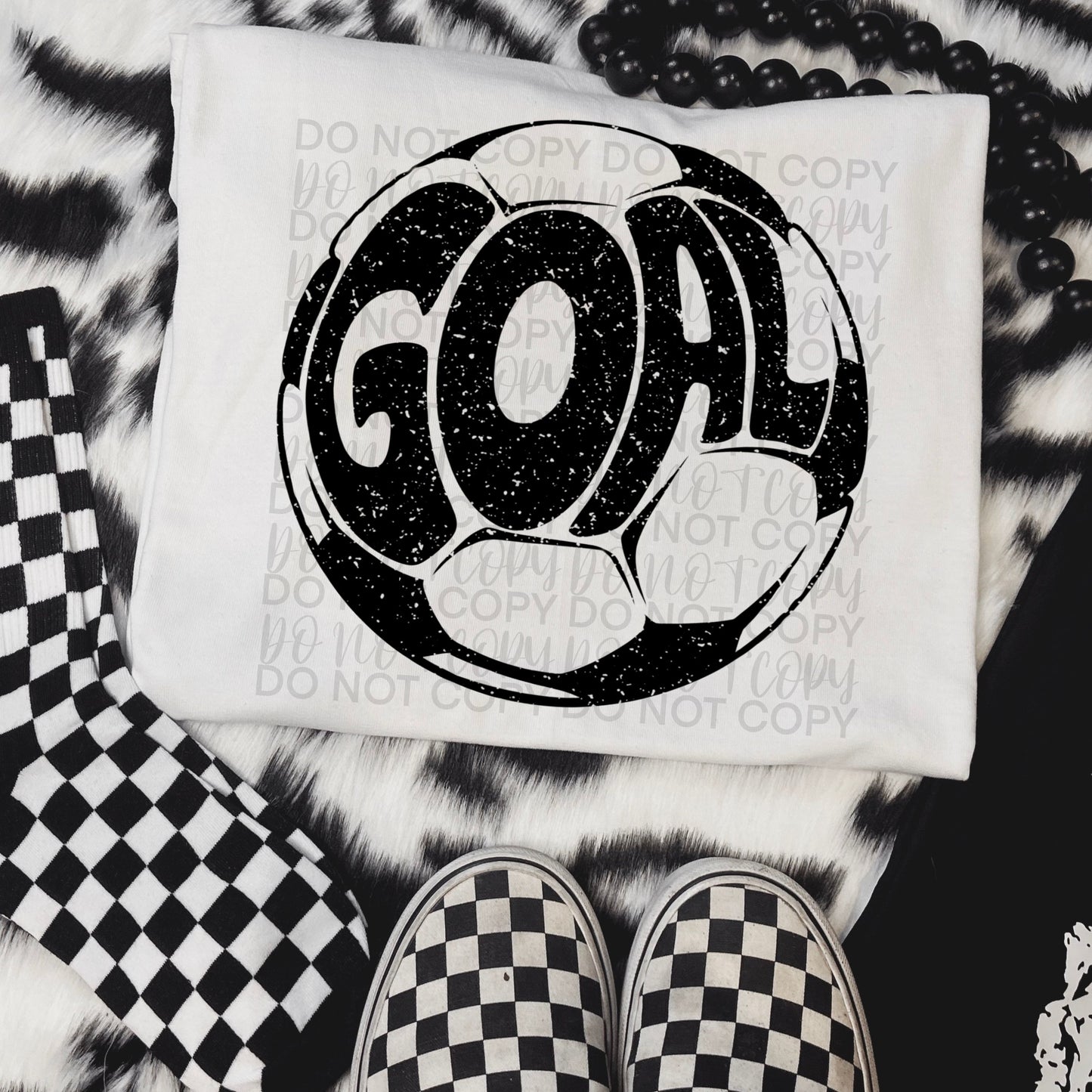 GOAL soccer black - DTF TRANSFER (SSDa)