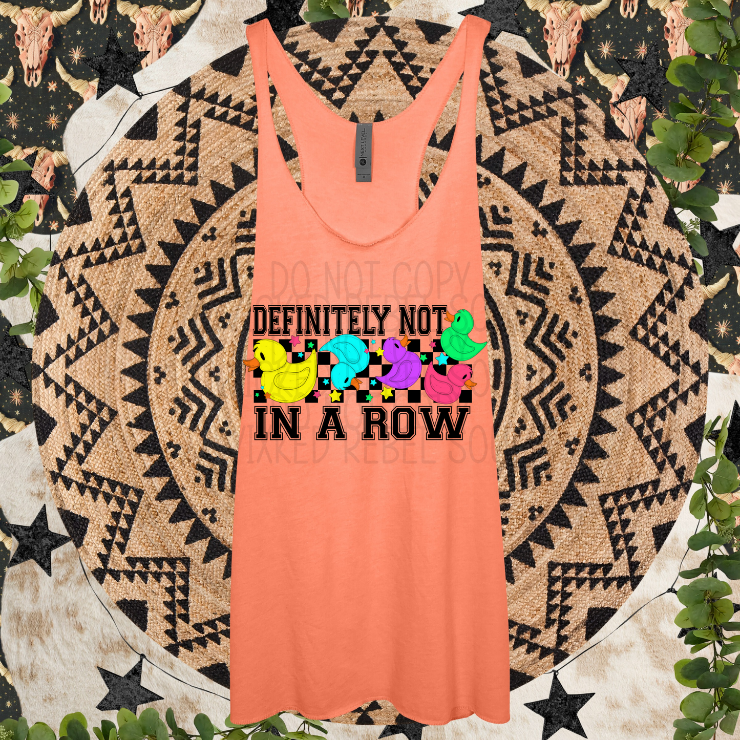 Definitely not in a row ducks - DTF TRANSFER (CND)