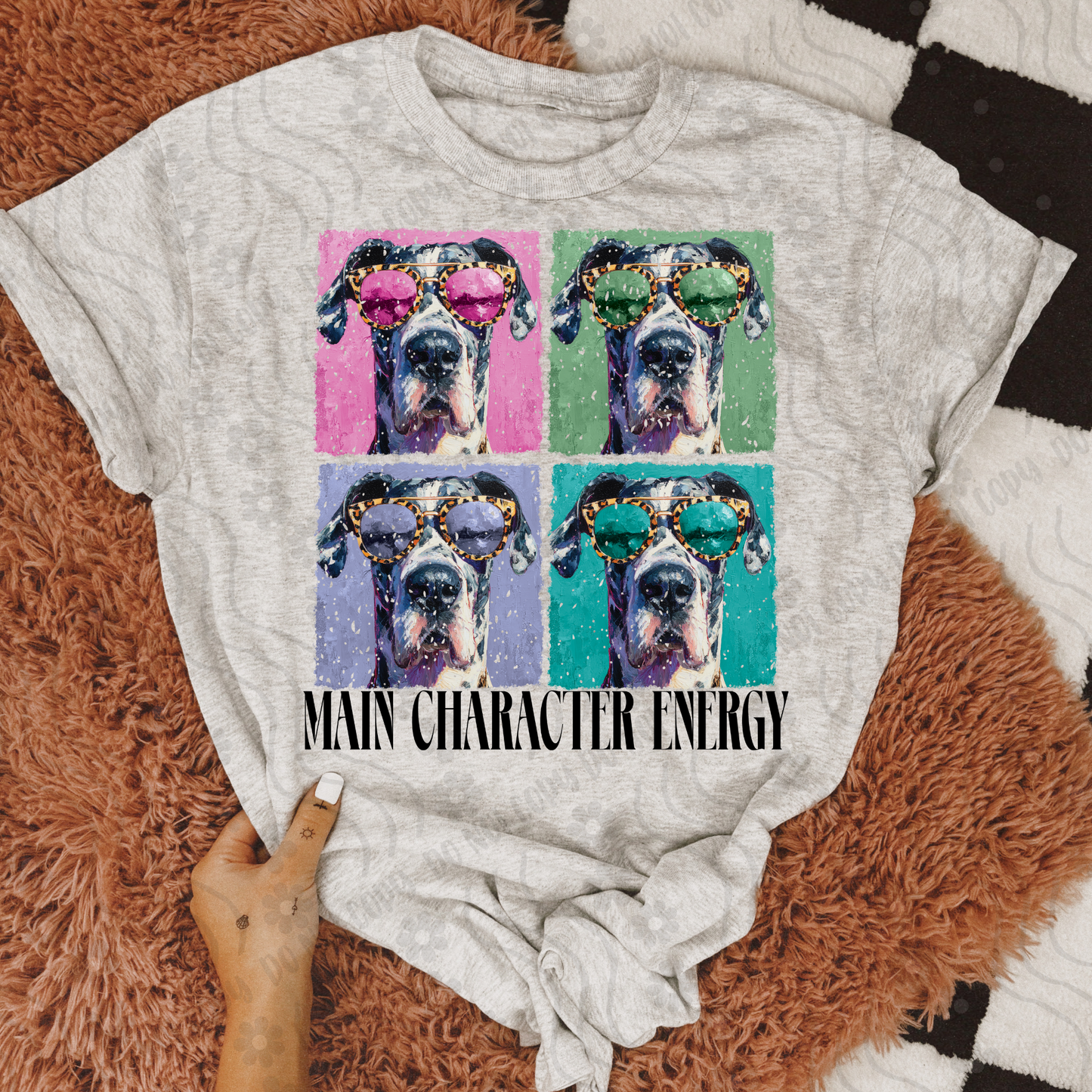 Great Dane ; Main character energy - DTF TRANSFER (DX4)