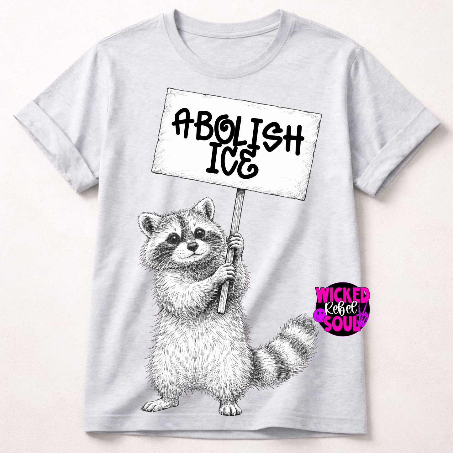 Abolish ice raccoon - (DTF TRANSFER) PVC